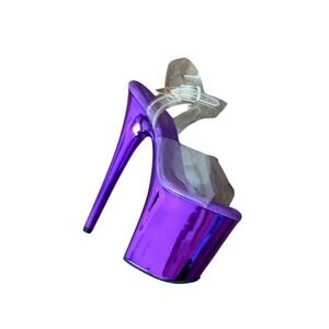 Pleaser‎ Flamingo 808 in clear purple platform sandal open toe size 8